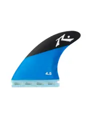 Rusty 4.5 Medium Thruster Fin Set - Neon Blue