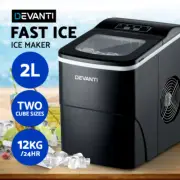 Devanti Portable Ice Maker Commercial Machine Ice Cube 2L Bar Countertop Black