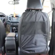 Car Back Seat Protector Kick Mat for Kids, Car Seat Back Cover with Mesh Pockets