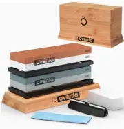 Knife Sharpening Stone Set - 4 Grit Whetstone Knife Sharpener 400/1000 ..