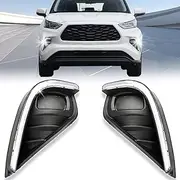 PGTOPONE Switchback White/Amber LED Front Bumper Fog Daytime Running Lamp w/Dynamic Flash LED Turn Signal light Feature Compatible with Toyota Highlander 4TH 2021 2022 2023 SE LE