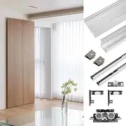 [Adyawen] 1066mm Concealed Sliding Barn Door Hardware with Soft Close Mechanism, Wall Mount System, No Floor Track，Aluminum(Door is not Included)