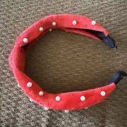 Love This Stylish Red Headband With Pearls Headband