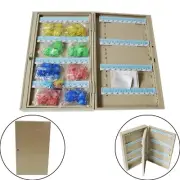 Wall mount Lock Box Key Cabinet with 160 Hooks and Directory Cards 64*40*11.5cm