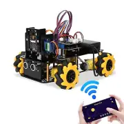 Smart Robot Car Kit, 4WD Remote Control Car Compatible with Arduino IDE, Elec...