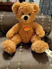 New Steiff Stuffed Plush Flynn Floppy Carmel Brown 11" Baby Teddy Bear 111693