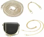 Replacement Chain Strap for Handbag or Shoulder Bag in Gold, Silver or Gun Black, 20cm, 100cm or 120cm Length | Made from Alloy for Crossbody Bag or Purse (Gun Black, 100cm)