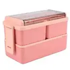 Bento Box Kit, 47.35OZ Bento Box Adult Lunch Box, 3 Compartments Bento3133