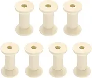uxcell 7Pcs Wooden Bobbins, 0.87" x 1.57"(WxH) Unfinished Wooden Spools Wire Weaving Bobbins Empty Thread Spools for Crafts DIY Art Embroidery Sewing Thread Twine, Wood Color