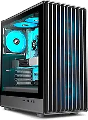FOIFKIN K6 PC Case - Pre-Installed 6 PWM ARGB Fan(3x 140mm and 3x120mm), ATX Mid-Tower Gaming PC Case, With Type-C,Black