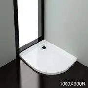 ELEGANT Light Weight Urethane-marble 900 x 1000mm Curved Shower Bases