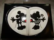 DISNEY Mickey and Minnie Mouse 2 Piece Heart Shaped Trinket Trap - NEW