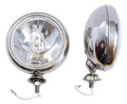 2x 5" CLASSIC CAR BMW MINI STAINLESS STEEL SPOTLAMPS DRIVING SPOTLIGHTS