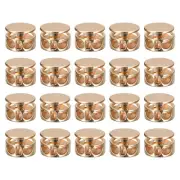 30pcs Metal Spring Cord Locks Fastener Toggles Stopper Golden
