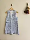 NEW Arc&Co. Womens Tunic Blue/White Pinstripe -Was $79- 50+% Off-
