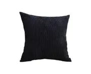 Skin-Friendly Pillow Case Square Plush Plain Throw Pillow Covers for Sofa-Navy Blue