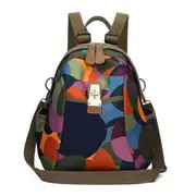 Women Elephant Print Travel Backpack National Shoulder Bag