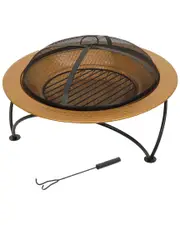 National Tree Company 33in HammeCopper Fire Pit With Stand & Screen
