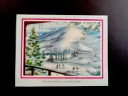 VTG Unused AAA Xmas Greeting Card By Lucille Bobbie “Holiday Sport” Stunning