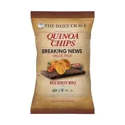 The Daily Crave BOURBON BBQ Quinoa Chips Plant Based Dipping 7Oz FEB 2025
