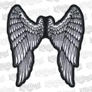 Lethal Threat Angel Wings Punk Biker Club Iron Sew On Emroidered Patch LT30159