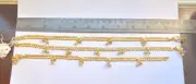 22 ct gold on silver 925 Indian anklet, Payal , gunguroo , leg chain #8