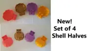 Lego Shell Purple Coral Gold Yellow Set of 4 Assorted Colors Bulk Mermaid Gear
