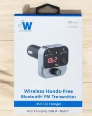 New Wireless Bluetooth FM Transmitter with USB-C and USB-A Charging