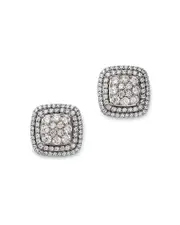 Bloomingdale's Fine Collection Diamond Halo Cluster Stud Earrings in 14K White Gold, 1.0 tcw