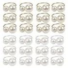 Pack of 12 Pearls Napkin Holders for Elegant Table Napkin Rings at Gatherings
