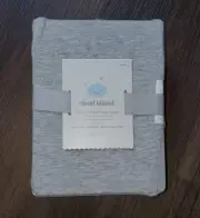NWT Cloud Island Fitted Jersey Crib Sheet, Heather Gray, 28"x 52", Up To 9" Deep