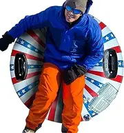 Snow Tube, Heavy Duty Inflatable Snow Sled, Snow Tubing For Ski Lovers, Big Snow Tube, Winter Fun Sled, Inflatable Snow Tube With Handles, Winter Snow Sled, Heavy Duty Snow Tubing, Snow Tube For Ski L
