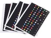 Kisangel 6Sheets Ukulele Note Stickers Durable Scale Stickers for Ukuleles Easy to Apply Remove Print for Beginners Ukulele Accessories for Learning Music