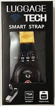 LUGGAGE TECH gold polyester webbing SMART STRAP tsa approved lock DIGITAL SCALE