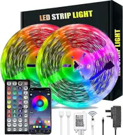 20m Led Lights Bluetooth Rgb Lights Led Tape Lights With 44-keys Remote Music Sync Colour Changing Led Mood Strip