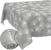 Fabric Tablecloth, Table Linen, Textile, Cotton, Polyester, Fabric, Washable, Easy Care, Round, Oval, Square, Dandelion, 200 x 140 cm, Cut Edge