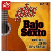 GHS Strings BSX-12 Bajo Sexto Acoustic Guitar Stainless Steel 12-String Set