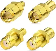 Bingfu DAB Aerial Adapter SMA Adapter to SMB Connector RF Converter Set 4 Kit for DAB Car Radio Alpine Pioneer Clarion