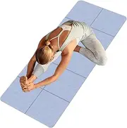 Folding Exercise Mat,Home Pilates Fitness Pad | Portable Non-Slip 6mm Floor Exercise Mat for Home Gym Outdoor Travel Women Men