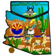 BOY SCOUT OA WIPALA WIKI 432 BSA GRAND CANYON CENTENNIAL 2-PATCH AZ MAP ANTELOPE