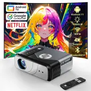 [EU Direct] CAIWEI A8K 4K UHD Projector Googles Android TV 11.0 10000 Lumens 2G RAM 32G ROM Auto Focus Keystone Correcti