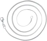 [VPbao] 2pcs Necklace Snake Chain Plated 925 Sterling Silver Set Style Random