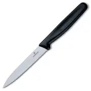 NEW Victorinox Paring Knife Wavy Edge 10cm Black