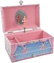 CLISPEED Elegant Ballerina Music Box for Hand Crank Musical Jewelry Storage with Rotating Dancer Keepsake for Birthdays and Delightful Craftsmanship and Timeless Melodies