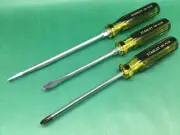 [3 PACK) Stanley 100 Plus 66-168 66-166 64-103 Flat & Philips Screwdrivers USA