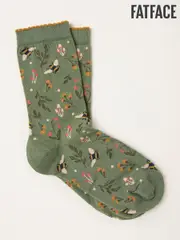 FatFace Green Floral Bee Socks (F89614) | $17