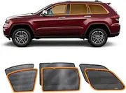 X-CAR 2 Pcs Front + 4 Pcs Rear Sun Shades Car Window Sun Blind Shade Mesh Sunshade Compatible with Jeep Grand Cherokee 2011 2012 2013 2014 2015 2016 2017 2018 2019 2020 2011