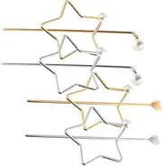 Ipetboom 4pcs Hairpin Medium Hair Clips for Women Hair Bun Pin Hair Stick Human Hair Extensions Heart Hair Clips Hair Decorations for Women Hair Slide Pin Fine Alloy Women's Chopsticks
