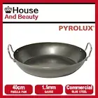 NEW Pyrolux Industry Blue Steel 1.5mm Gauge Commercial Quality 40cm Paella Pan