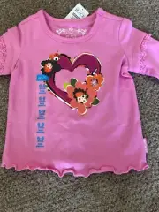 The Children’s Place Infant Girls Top Hearts Flowers Sparkle 6/9 Months NWT